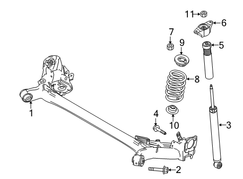 2018 Toyota Yaris iA Rear Suspension Coil Spring Diagram for 48231-WB006