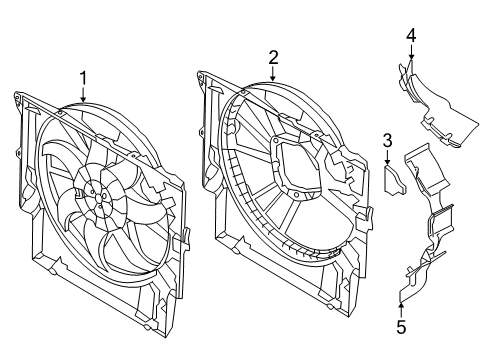 2020 BMW M4 Cooling System, Radiator, Water Pump, Cooling Fan Air Duct Diagram for 17112284794