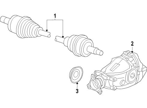 2016 Dodge Charger Rear Axle, Drive Axles, Propeller Shaft Different-Rear Axle Diagram for 68159836AG