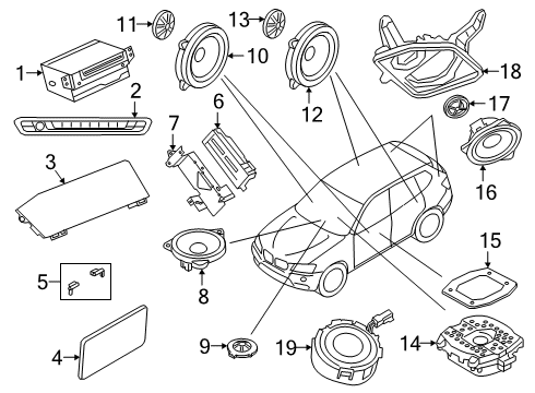 2022 BMW X5 Sound System OPERATING UNIT AUDIO Diagram for 61317949328