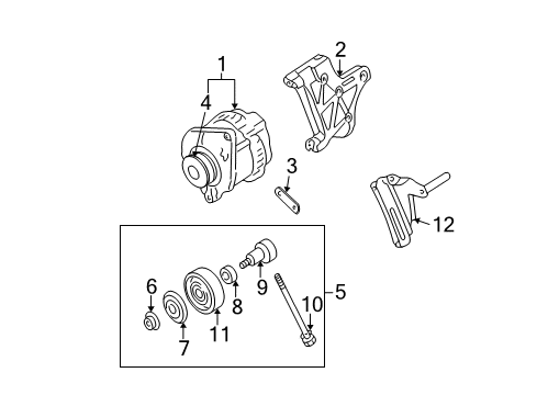 1997 Nissan Pathfinder Alternator Reman Alternator Assembly Diagram for 2310M-0W002RW
