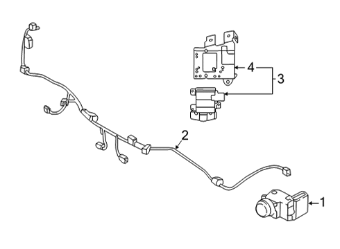 2022 Hyundai Tucson Electrical Components - Rear Bumper ULTRASONIC SENSOR ASSY-P.A.S Diagram for 99310-N9600