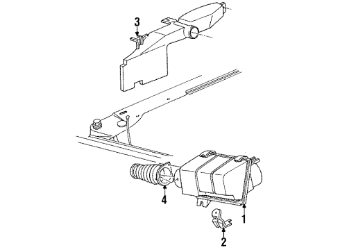 1989 Buick Skylark Air Intake DUCT-RR A Diagram for 25534068