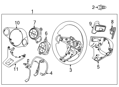 2021 Kia Soul Steering Column & Wheel, Steering Gear & Linkage Lower-Ornament Diagram for 56172K0000SVH