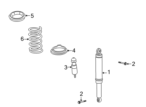 2009 Saturn Vue Shocks & Components - Rear Rear Shock Absorber Diagram for 20926647