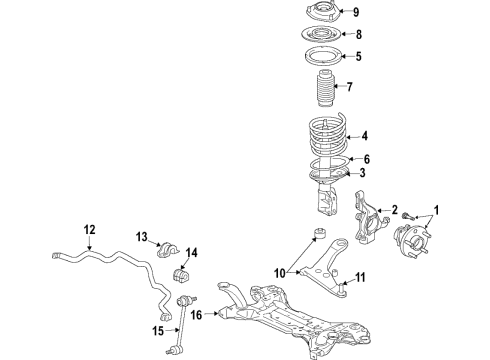 2017 Chrysler 200 Front Suspension Components, Lower Control Arm, Stabilizer Bar *STRUT-FRONTSUSPENSION Diagram for 5272827AE