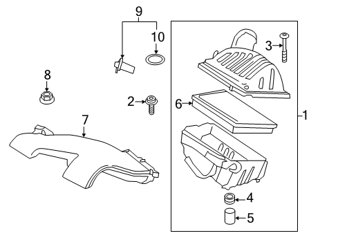 2019 Mini Cooper Countryman Powertrain Control Intake Silencer Diagram for 13717639749