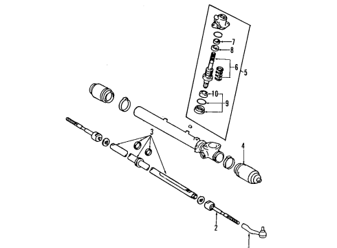 1995 Toyota Previa P/S Pump & Hoses, Steering Gear & Linkage Bearing, Radial Ball Diagram for 90363-19003