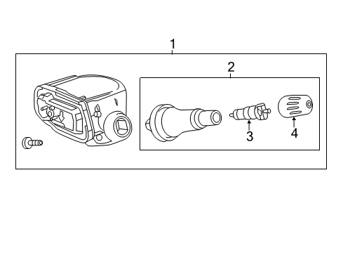 2017 GMC Acadia Tire Pressure Monitoring Tire Pressure Sensor Diagram for 13540602