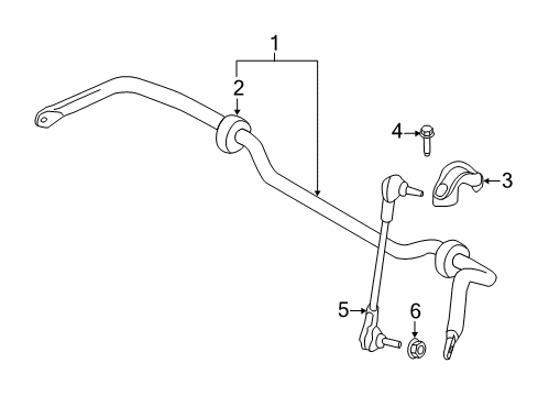 2014 Mini Cooper Stabilizer Bar & Components - Front Hex Bolt Diagram for 07119908084