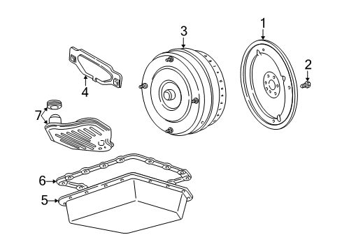 2006 Ford Crown Victoria Automatic Transmission Oil Pan Diagram for 6L3Z-7A194-A