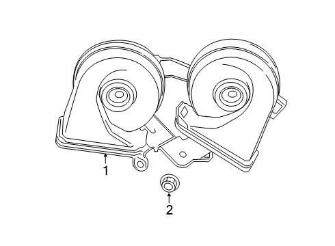 2020 Ford Ranger Horn Horn Diagram for KB3Z-13832-A