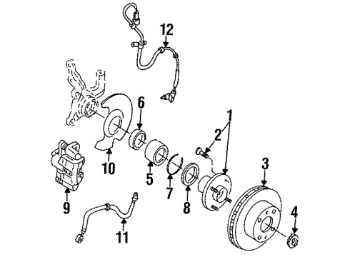 1998 Nissan 200SX Anti-Lock Brakes Anti Skid Actuator Assembly Diagram for 47600-8B700