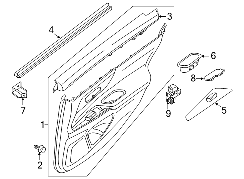 2013 Nissan Altima Interior Trim - Rear Door WEATHERSTRIP Rear Door L Diagram for 82835-3TA0A