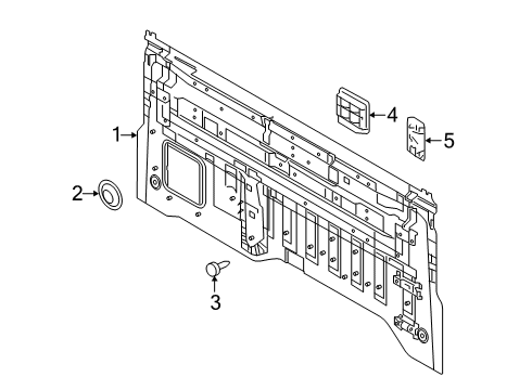 2019 Nissan Titan XD Back Panel Panel Assy-Back Diagram for G9100-EZ0MA