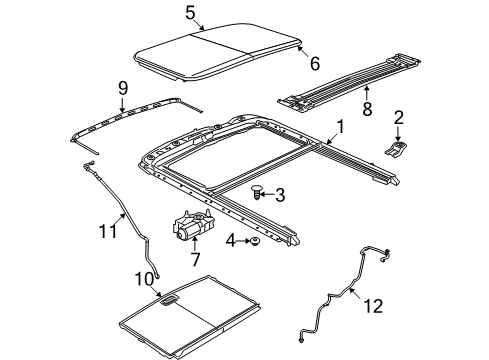 2010 Dodge Journey Sunroof Hose-SUNROOF Drain Diagram for 5178341AC