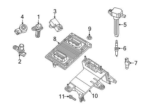 2013 Dodge Dart Powertrain Control Oxygen Sensor Diagram for 68087364AA