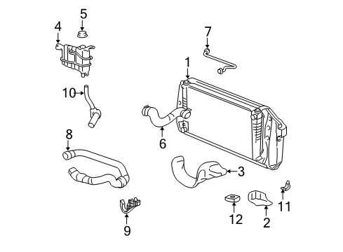 2005 Lincoln Navigator Radiator & Components Radiator Diagram for H2MZ-8005-AC