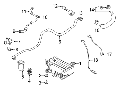 2021 Kia Telluride Emission Components Pad U Diagram for 31456S9500