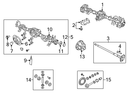 2012 Jeep Liberty Axle & Differential - Rear Axle-Rear Complete Diagram for 68100717AA