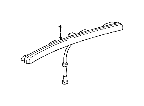 2000 Hyundai Elantra High Mount Lamps Lamp Assembly-High Mounted Stop Diagram for 92700-29500