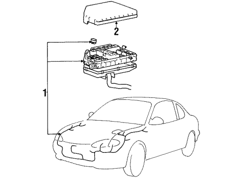 1998 Hyundai Tiburon Wiring Harness Relay And Fuse Box Kit Diagram for 91840-27A00