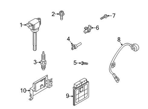 2022 Hyundai Sonata Ignition System ELECTRONIC CONTROL UNIT Diagram for 39116-2J013