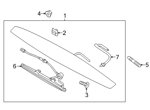 2014 Hyundai Veloster Rear Spoiler Bolt-Insert Diagram for 87221-2V100