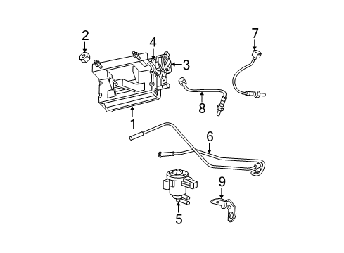 2006 Jeep Commander Powertrain Control Clip-Housing Diagram for 56041379AA