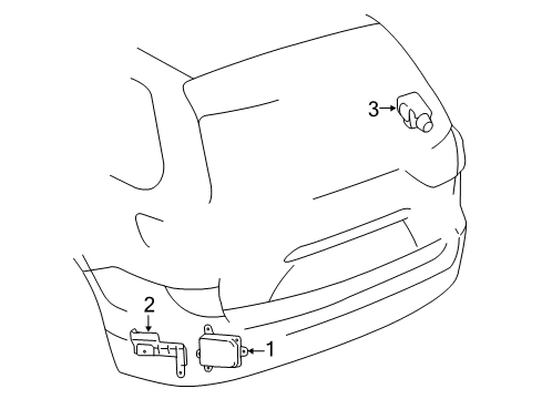 2018 Toyota Sienna Electrical Components Blind Spot Radar Diagram for 88162-08031