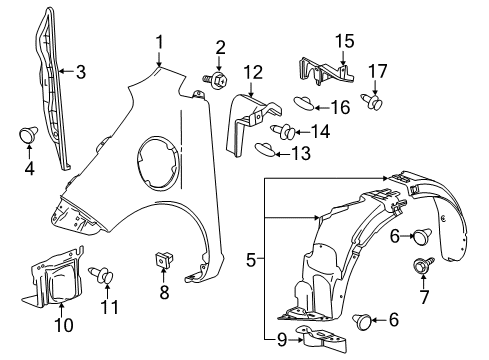 2016 Chevrolet Spark EV Fender & Components Molding-Front Bumper Fascia Lower Diagram for 95174306