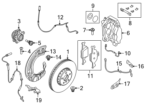 2019 BMW X5 Anti-Lock Brakes Power Brake Diagram for 34516895522