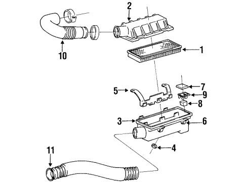 1994 Plymouth Acclaim Filters Part Diagram for 4495409