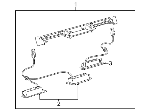 2012 Lexus LS600h License Lamps Retainer Sub-Assy, Back Door Garnish Diagram for 76809-50020