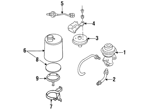 1987 Nissan Stanza Emission Components Tube Assembly-EGR Tube Diagram for 14120-29R00