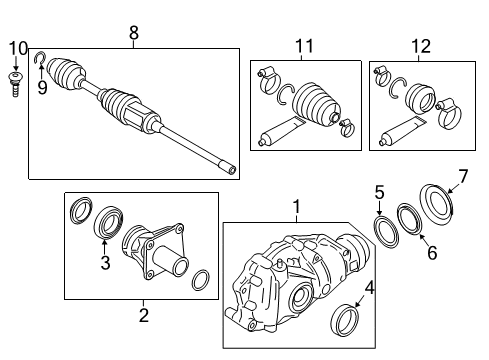 2019 BMW 530e Carrier & Front Axles Repair Kit Bellows, Interior Diagram for 31608657288