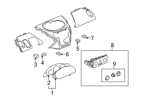 2007 Saturn Ion Instruments & Gauges Dash Control Unit Diagram for 19370214