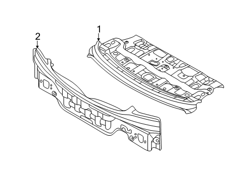 2015 Hyundai Elantra Rear Body Panel Assembly-Rear Package Tray Diagram for 69300-3Y000