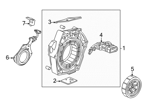 2012 Honda Insight Electrical Components Cover, Terminal Diagram for 1A511-RBJ-300