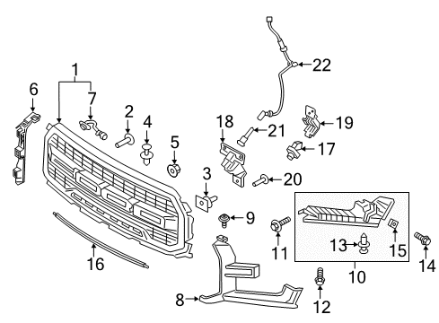 2017 Ford F-150 Parking Aid Control Module Diagram for GL3Z-19H405-E