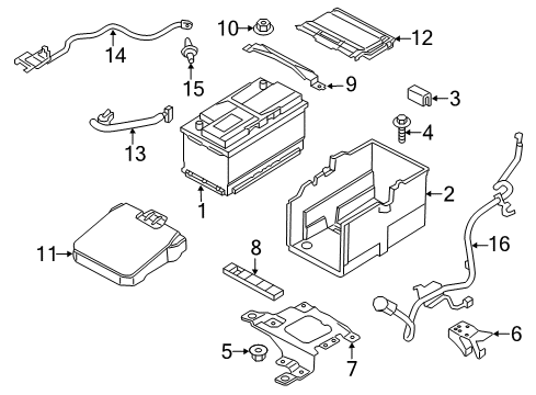 2015 Ford Escape Battery Negative Cable Diagram for AV6Z-10C679-P