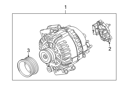 2009 BMW X5 Alternator Exchange Alternator Diagram for 12317560986