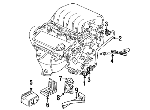 1996 Dodge Stratus Powertrain Control Powertrain Control Module Diagram for R5015121AA
