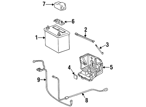 1997 Lexus LX450 Battery Wire, Engine Diagram for 82123-60120