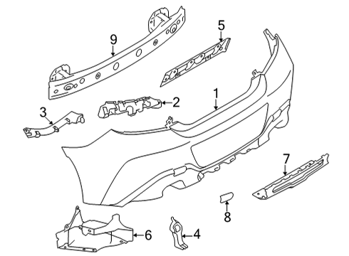 2022 Toyota GR86 Bumper & Components - Rear Upper Bracket Diagram for SU003-09227