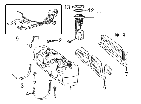 2022 Ram 2500 Fuel System Components Fuel Diagram for 68379698AE
