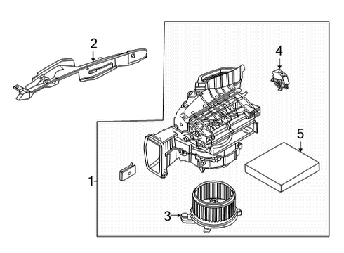 2021 Nissan Sentra Blower Motor & Fan Air Filter Kit-Air Conditioner Diagram for 27277-5NA0A