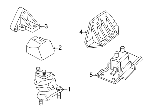 1999 Dodge Intrepid Engine & Trans Mounting Shield-Engine Mount Diagram for 4593288AB