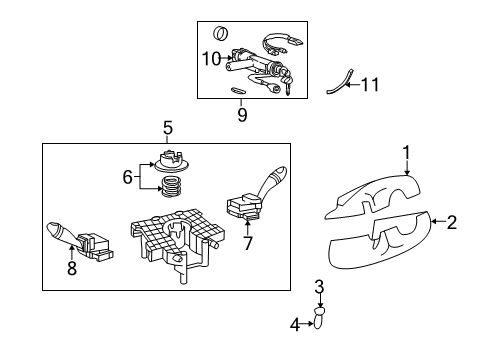 2001 Hyundai XG300 Switches Cable Assembly-Key INTERMEDIATED Lock Diagram for 81940-39000