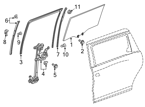 2021 Honda Odyssey Sliding Door Grommet (M4) Diagram for 90622-THR-A02